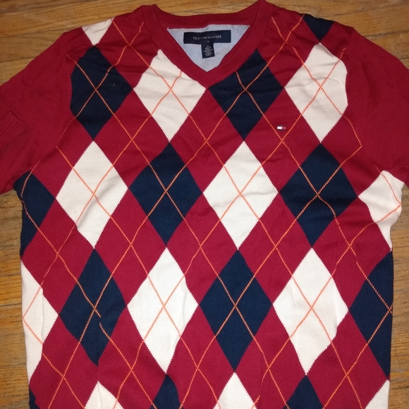 Tommy Hilfiger argyle sweater sz:M - Picture 3 of 8